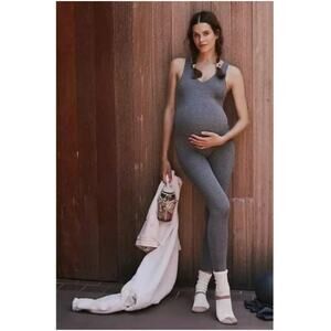 Free People FP Movement x Hatch Maternity Jumpsuit, Never Better One Piece Gray